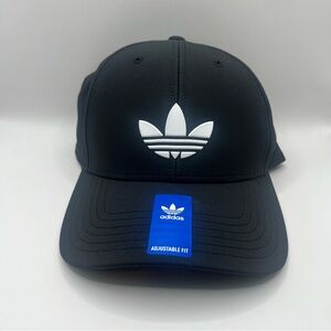Adidas Black Hat with White Trefoil Logo